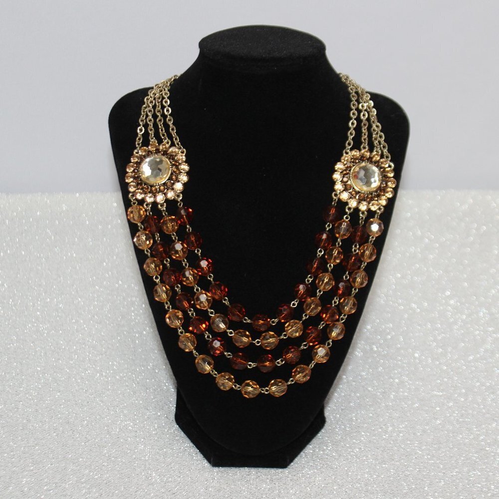 Robert Rose Statement Rhinestone And Acrylic Bead… - image 2